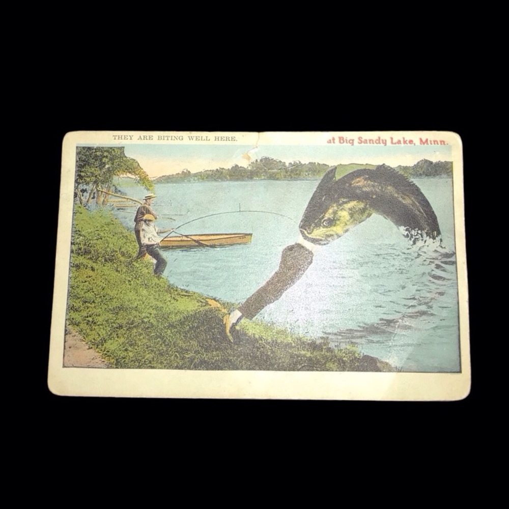 Exxagerated Postcards “Giant Fish’ Postcard